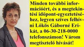 Lőkös Gáborné (Erika) Ingatlanpiaci elemző és értékesítési szakértő, telefon 06-30-218-0000